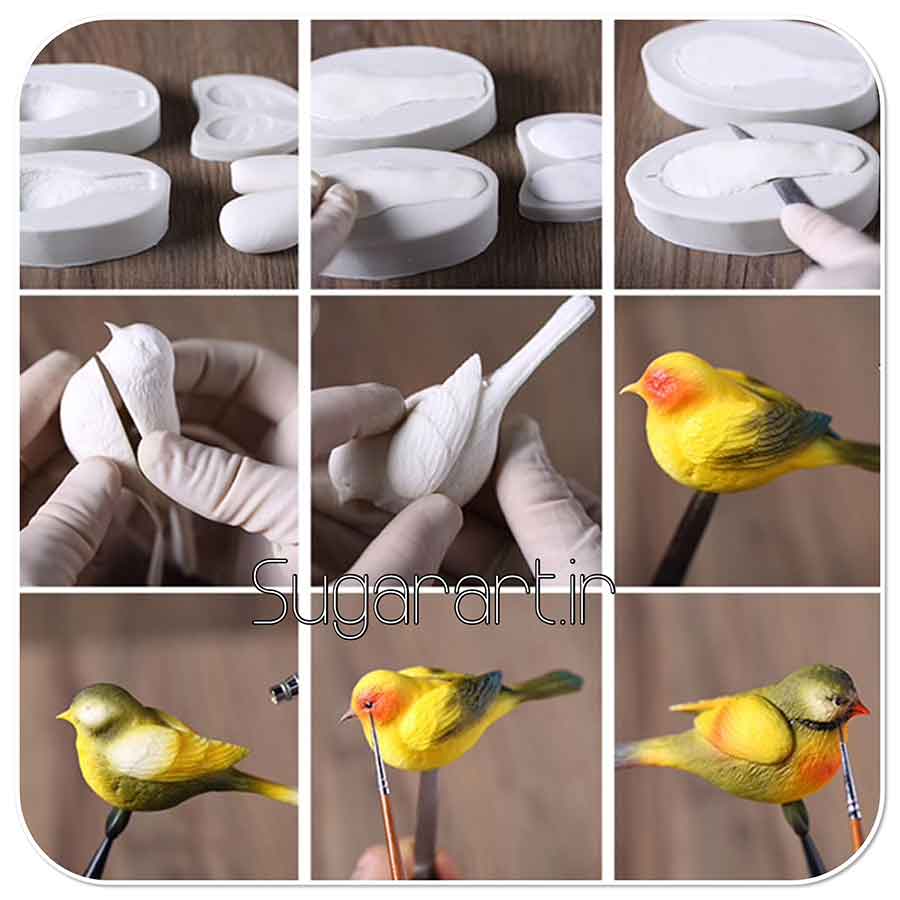 مالد پرنده سه بعدی (گنجشک یا کفتر)