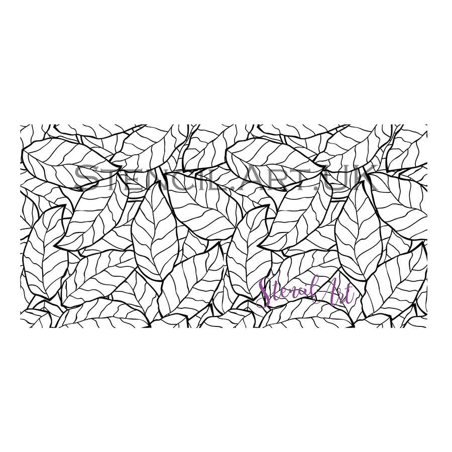 مش استنسیل برگ طرح ۱