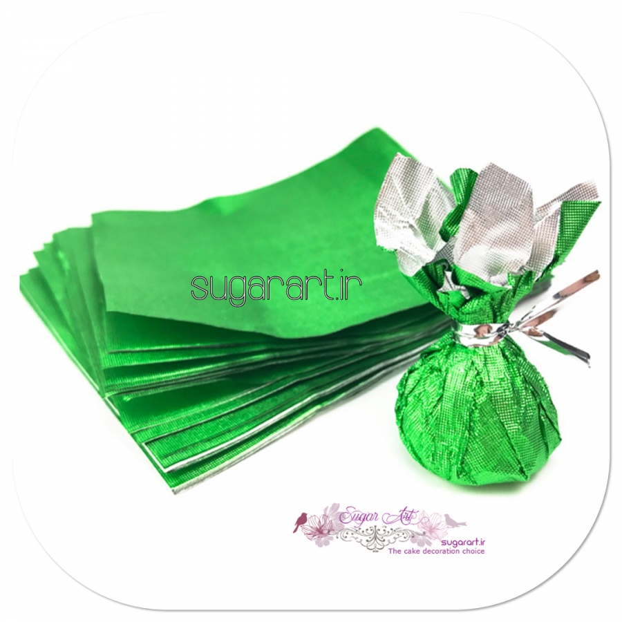 روکش آلمینیومی شکلات طرحدار (سبز)